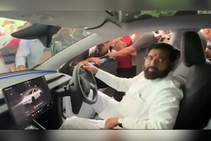 Maharashtra Deputy CM Eknath Shinde Takes Ride In Tesla Model Y: Watch Video