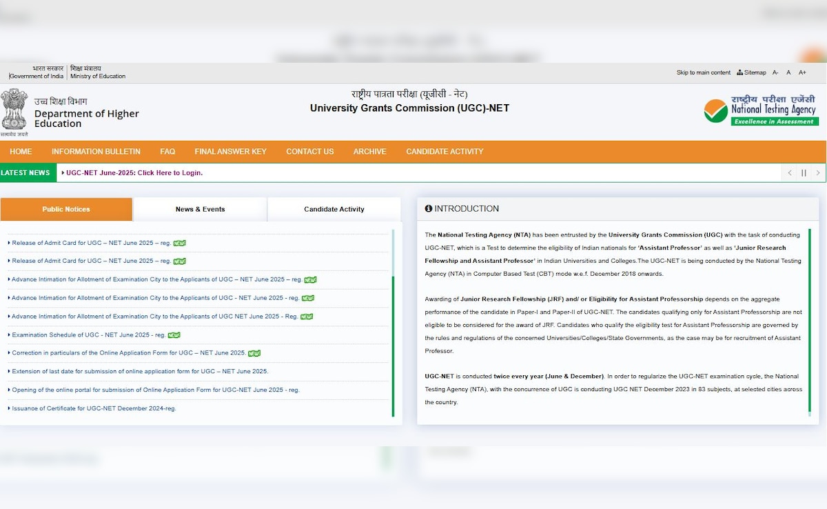 Image Credit: ugcnet.nta.ac.in Image Credit: ugcnet.nta.ac.in