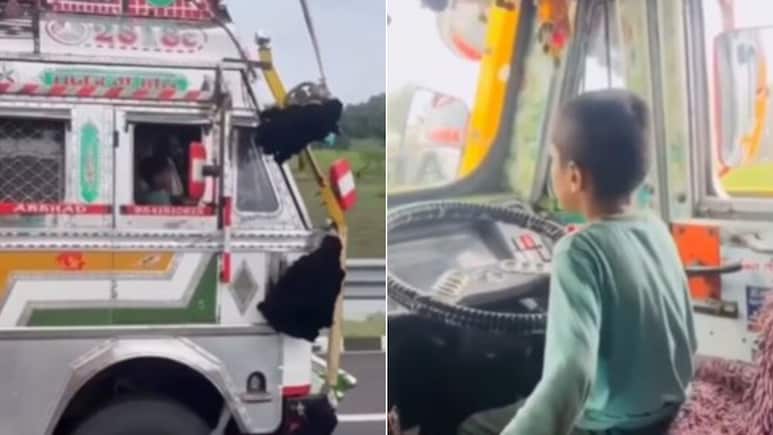 हाईवे पर छोटे बच्चे का ट्रक चलाते हुए Video वायरल, यूजर बोले- गिरफ्तार होना चाहिए ड्राइवर