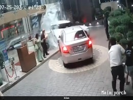 Bareilly Shocker: Woman Rams SUV Into Ramada Hotel Lobby, Video Goes Viral Bareilly Shocker: Woman Rams SUV Into Ramada Hotel Lobby, Video Goes Viral