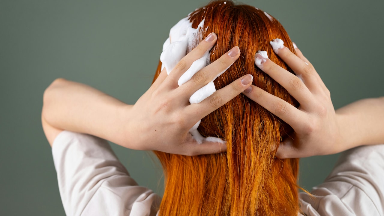 Use a clarifying shampoo to remove product buildup from your scalp