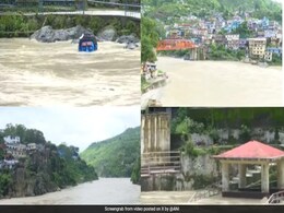 Water Flow In Alaknanda River Rises After Heavy Rainfall In Uttarakhand Water Flow In Alaknanda River Rises After Heavy Rainfall In Uttarakhand