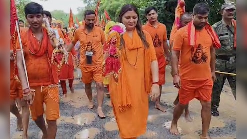 महिला विधायक कर रही हैं 151 किलोमीटर पैदल कांवड़ यात्रा, मां नर्मदा का जल लेकर भोरमदेव में करेंगी जलाभिषेक 