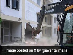 Assam's Bulldozer Action To Free Wetland From Encroachment In Guwahati