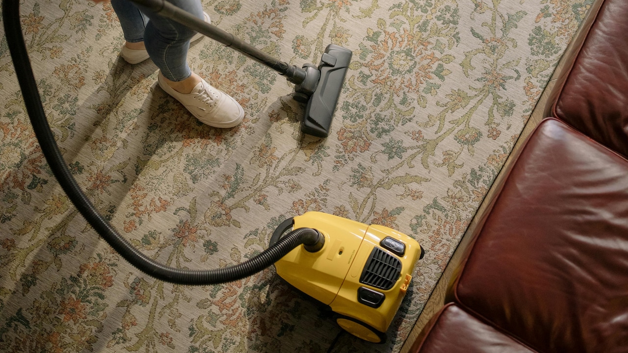 Compact and powerful, this corded vacuum cleaner redefines small-space cleaning