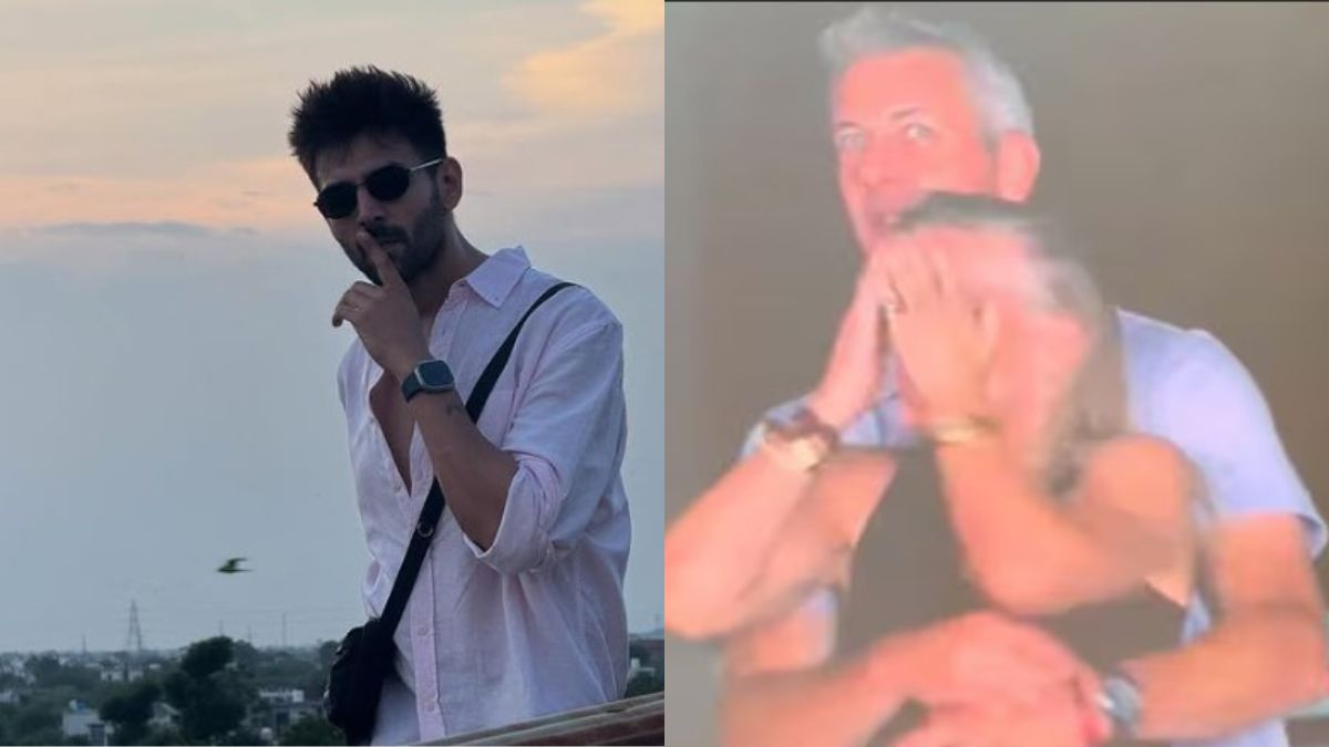 Kartik Aaryan Recreates Coldplay Kiss Cam Viral Video, Caught Cheating On His...