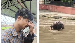 Video: Jaipur Man Breaks Down After Losing Phone In Waterlogged Street