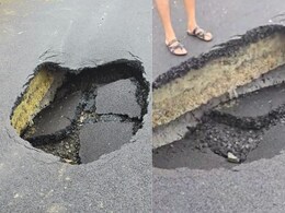 Nagpur News : उद्घाटन होण्यापूर्वी उड्डाणपुलाला भलेमोठे भगदाड; नागपुरात शासनाच्या कामाच्या गुणवत्तेचे धिंडवडे