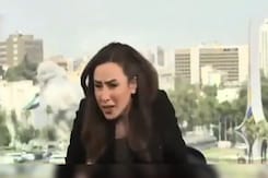 Anchor Runs Mid Telecast As Israel Bombs Syria's State TV Anchor Runs Mid Telecast As Israel Bombs Syria's State TV