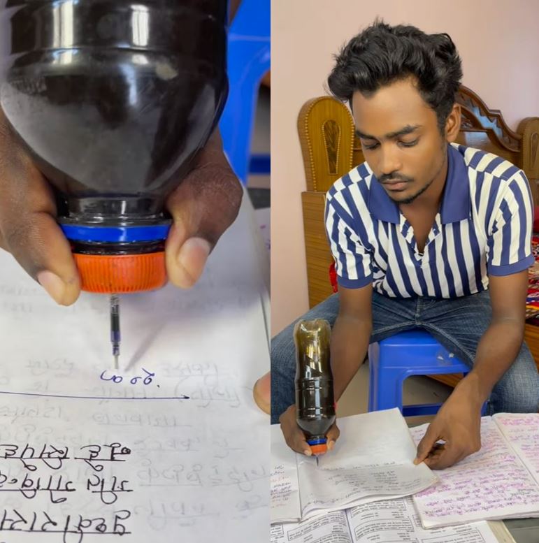 शख्स ने बनाया अनोखा पेन, यूजर बोले- 7 पीढ़ी तक लिखेंगे बच्चे, वायरल हुआ वीडियो