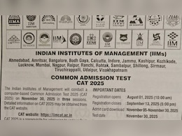 CAT 2025 Notification: कैट परीक्षा के लिए नोटिफिकेशन जारी, इस दिन से रजिस्ट्रेशन शुरू