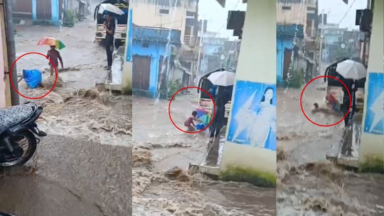 विदिशा में पानी के साथ बहने लगी बच्ची, भाई गया बचाने लेकिन... मध्य प्रदेश में भारी बारिश से तबाही विदिशा में पानी के साथ बहने लगी बच्ची, भाई गया बचाने लेकिन... मध्य प्रदेश में भारी बारिश से तबाही