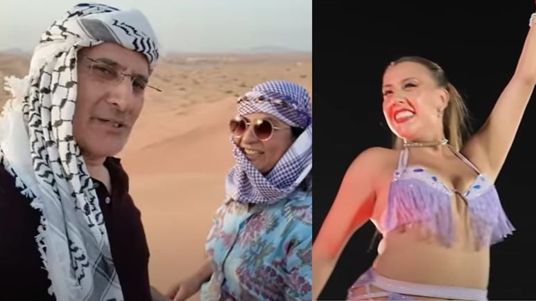 Archana Puran Singh Goes On Dubai Desert Safari As Husband Parmeet Sethi Tries Belly Dancing Archana Puran Singh Goes On Dubai Desert Safari As Husband Parmeet Sethi Tries Belly Dancing