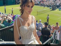 Urvashi Rautela Brings Bollywood Glam To Wimbledon In A White Lace Dress Urvashi Rautela Brings Bollywood Glam To Wimbledon In A White Lace Dress