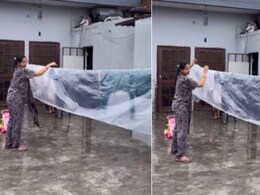 बारिश में कपड़ों को भीगने से बचाने के लिए दीदी ने किया गजब जुगाड़, Video देख यूजर्स बोले- आइडिया तो अच्छा है पर... बारिश में कपड़ों को भीगने से बचाने के लिए दीदी ने किया गजब जुगाड़, Video देख यूजर्स बोले- आइडिया तो अच्छा है पर...