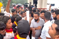 Protest In Karnataka's Dharmasthala Over Allegations Of Secret Mass Burials Protest In Karnataka's Dharmasthala Over Allegations Of Secret Mass Burials