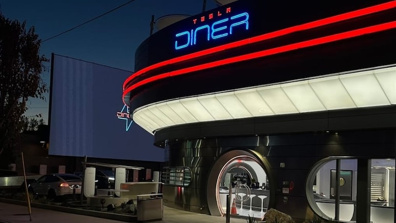 Elon Musk's Tesla Diner Opens In LA With Movie Screens, Robot Servers And Comfort Food Elon Musk's Tesla Diner Opens In LA With Movie Screens, Robot Servers And Comfort Food