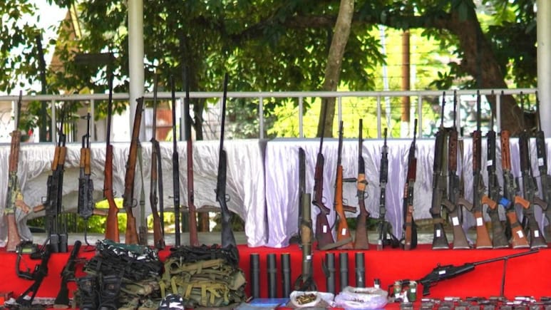 "Major Accomplishment": Joint Forces Recover Large Number Of Weapons In Manipur "Major Accomplishment": Joint Forces Recover Large Number Of Weapons In Manipur