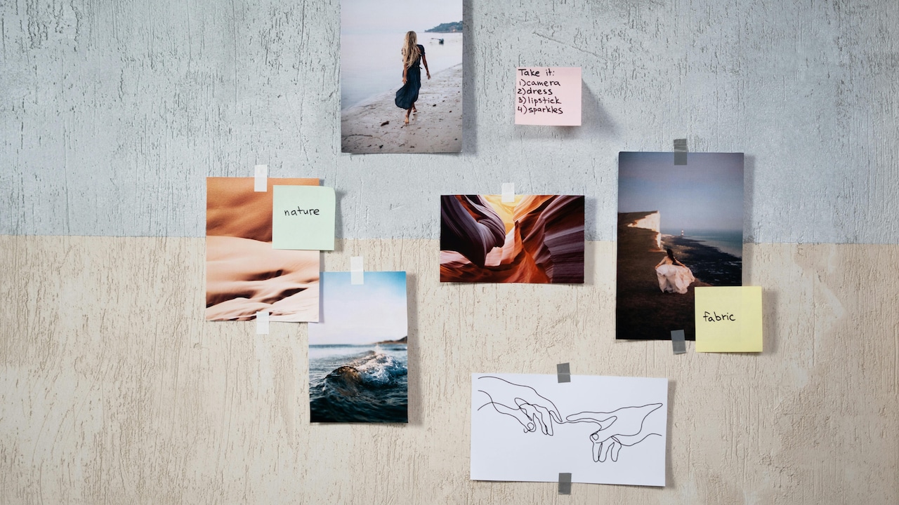 Turn blank walls into memory lanes with a curated photo display.