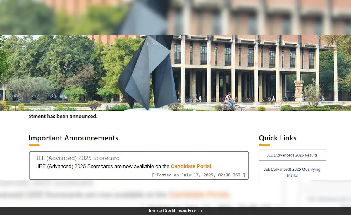 IIT Kanpur официално пуснаха окончателните показатели на JEE Advanced 2025