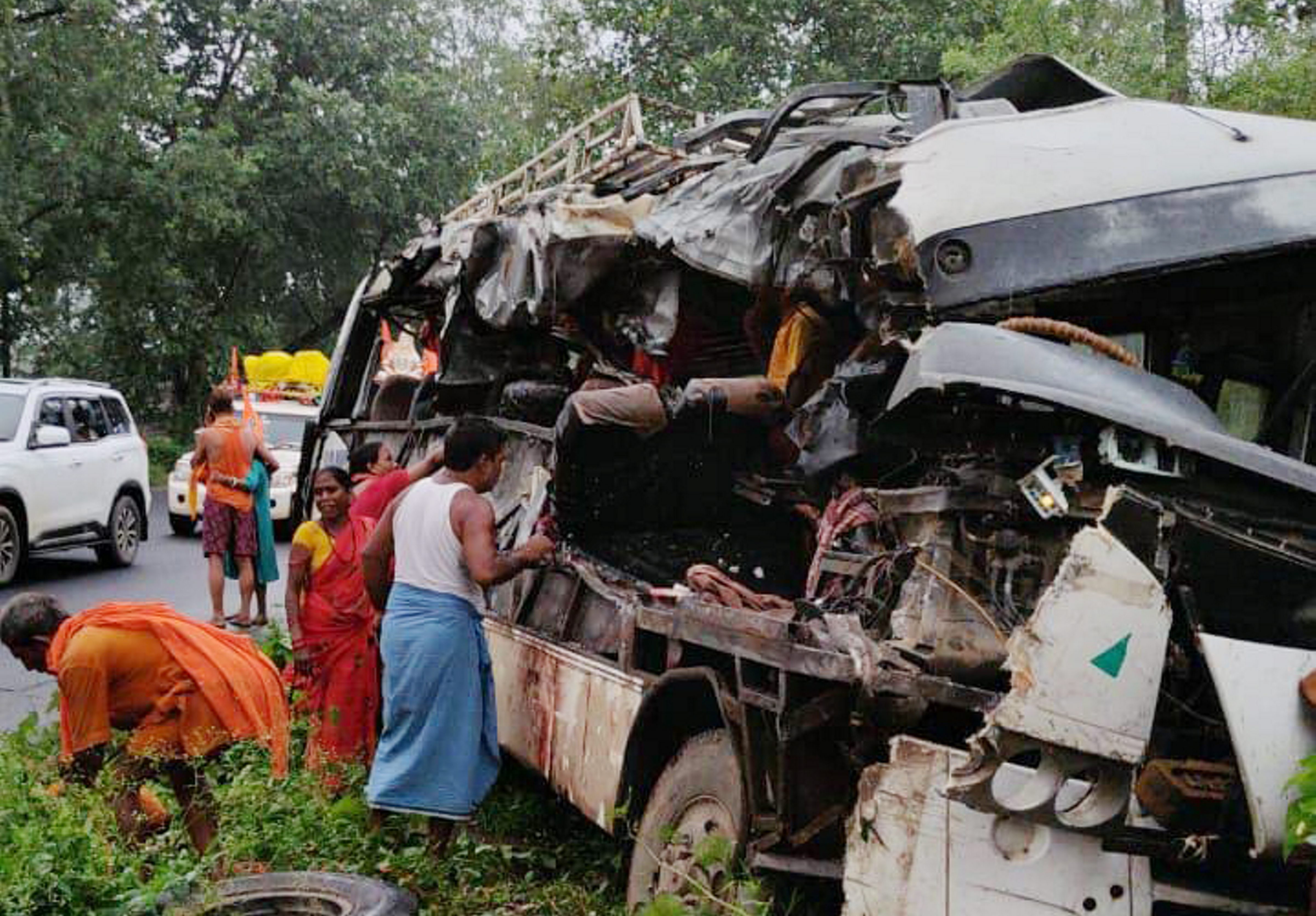 18 Kanwariyas Killed In Bus-Truck Collision In Jharkhand's Deoghar