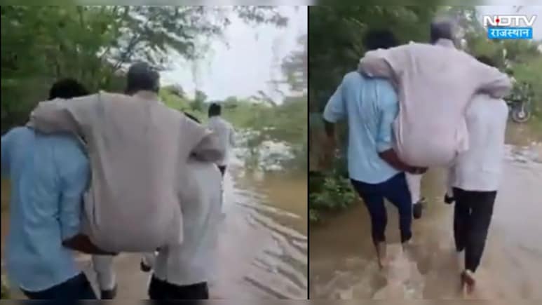 Video: फुलेरा व‍िधायक को कंधे पर बैठाकर जलभराव वाले गांव का कराया मुआयना, वीड‍ियो वायरल