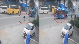 On Camera, Boy Runs To Catch College Van, Gets Hit By Bus While Crossing Road