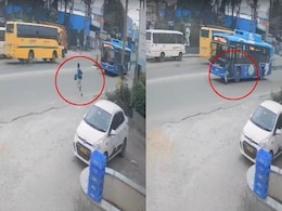 On Camera, Boy Runs To Catch College Van, Gets Hit By Bus While Crossing Road