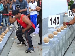Watch: Kerala Man Smashes Most Coconuts With One Hand, Sets World Record