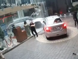 Viral Video: एक्झिटऐवजी झाली एण्ट्री, महिला ड्रायव्हरमुळे हॉटेलचं प्रचंड नुकसान