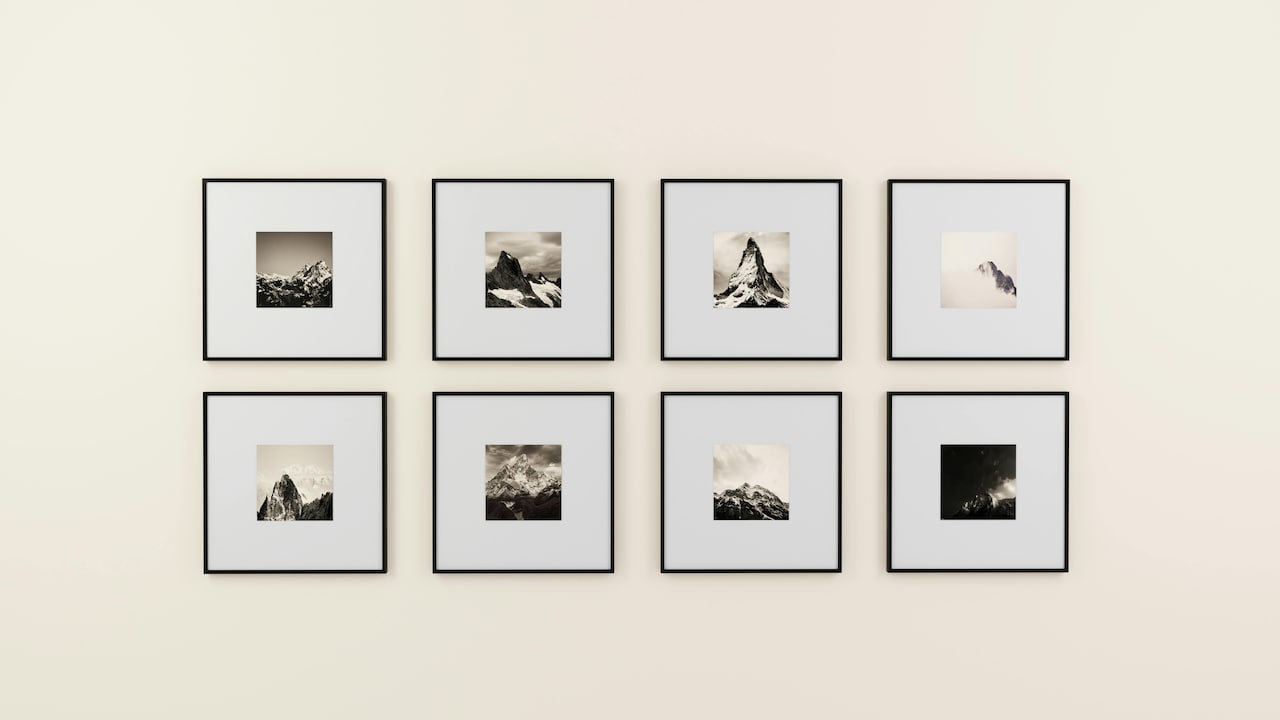 A stylish photo wall that tells your story, one frame at a time.