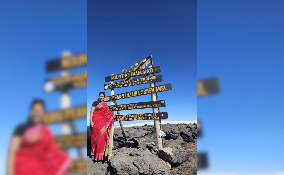„Изберете и двете традиции, сила“: Chennai Doctor Scales Kilimanjaro в Saree 