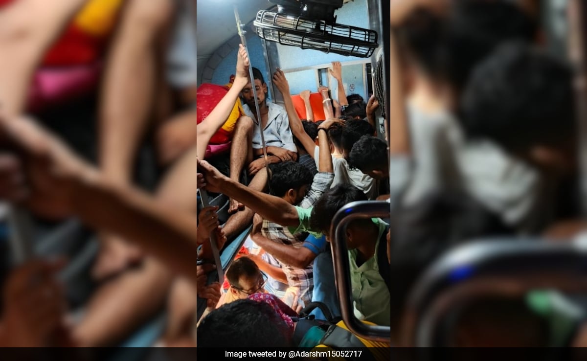 Мъж наскоро сподели снимка в социалните медии показващи натъпкан треньор