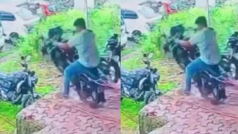 बिना पूछे स्टार्ट की शोरूम की बाइक, फिर जो हुआ…वीडियो देख लोग बोले- तुमसे ना हो पाएगा