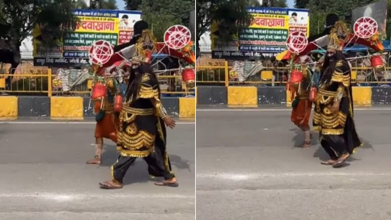 रावण बनकर कांवड़ ले जाता दिखा शख्स, वायरल Video देख यूजर्स बोले- इससे बड़ा शिव भक्त कोई नहीं!