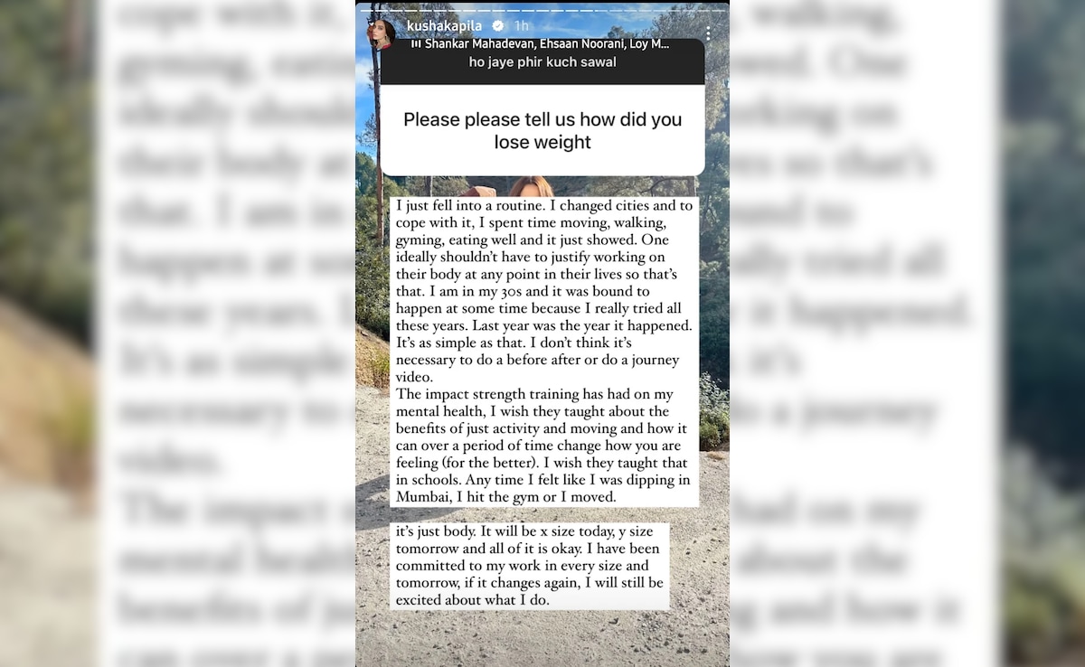 Kusha Kapilas weight loss story. Photo: Reddit Kusha Kapilas weight loss story. Photo: Reddit