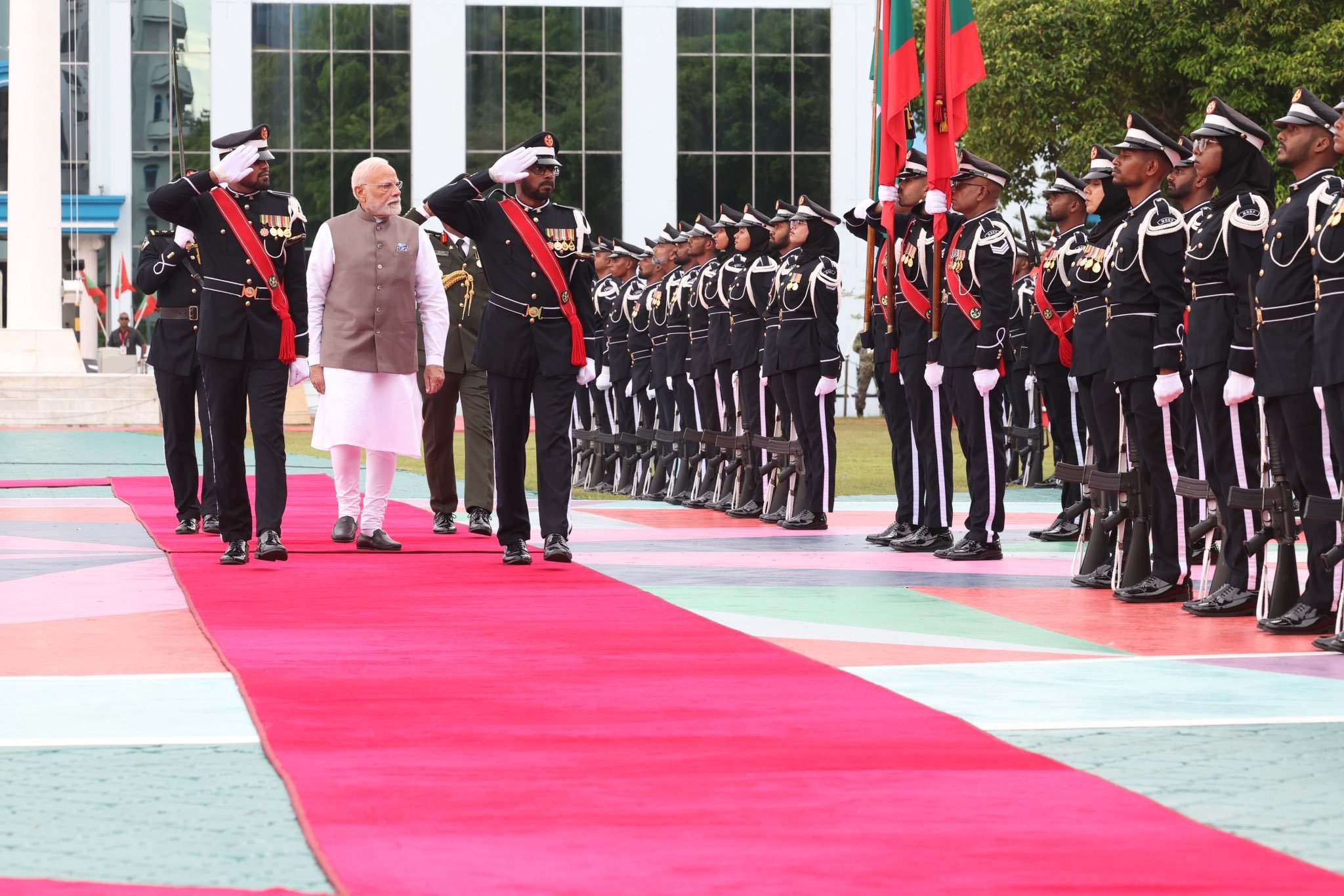 PM Modi Accorded Ceremonial Welcome, Guard Of Honour In Maldives