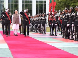 PM Modi Accorded Ceremonial Welcome, Guard Of Honour In Maldives