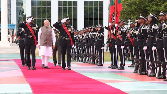 PM Modi Accorded Ceremonial Welcome, Guard Of Honour In Maldives