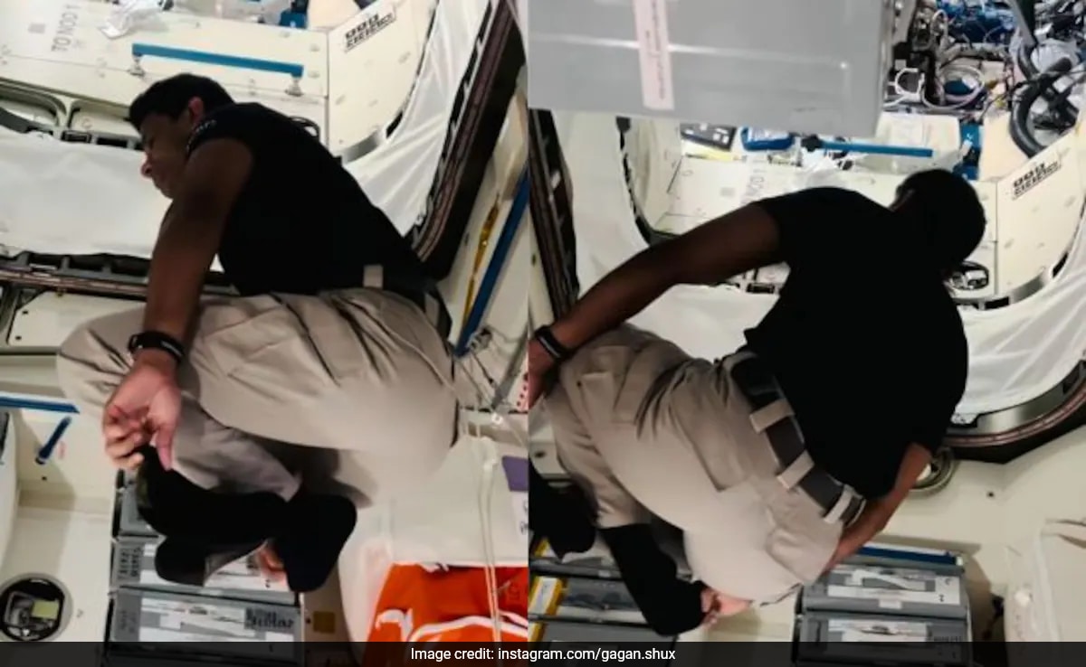 Групата Капитан Шубаншу Шукла който се завърна от успешна космическа