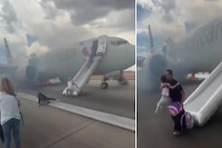 Landing Gear On Fire, Smoke Fills Runway Just Before Takeoff At US Airport Landing Gear On Fire, Smoke Fills Runway Just Before Takeoff At US Airport