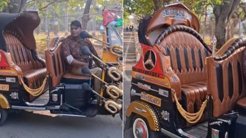 ऑटो को बनाया लग्जरी गाड़ी, दरवाजे पर लटकाई गोल्ड की मोटी चेन, लोग बोले- फेल है Rolls Royce, देखें वायरल Video