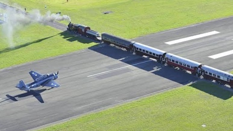 Trains Cross Plane Runway At This Unique Airport In New Zealand