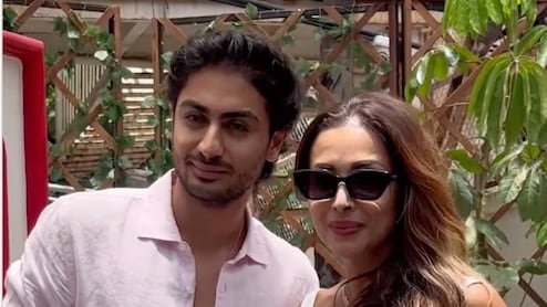 Malaika Arora And Son Arhaan Khan Step Out In Style At Scarlett House, Juhu