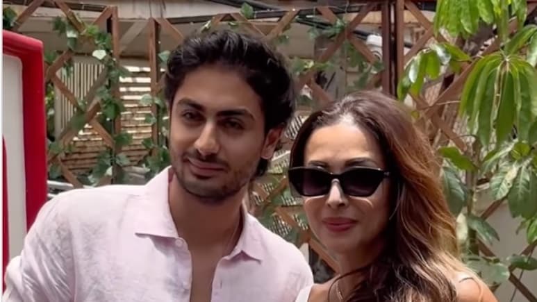 Malaika Arora And Son Arhaan Khan Step Out In Style At Scarlett House, Juhu