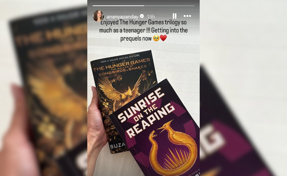 Ananya Panday picks Hunger Games prequel as her latest read. Photo: Instagram/ananypanday Ananya Panday picks Hunger Games prequel as her latest read. Photo: Instagram/ananypanday