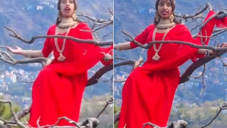 रील बनाने के लिए पेड़ की डाल पर बैठकर ऊटपटांग हरकतें कर रही थी महिला, यूजर्स बोले -कहां से आते हैं ये लो रील बनाने के लिए पेड़ की डाल पर बैठकर ऊटपटांग हरकतें कर रही थी महिला, यूजर्स बोले -कहां से आते हैं ये लो
