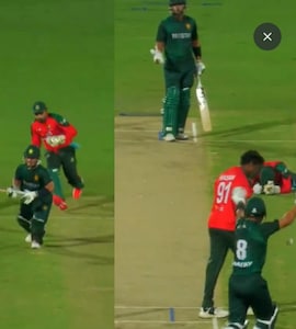 Watch: Pakistan Shaheens Opener Throws Bat, Shouts At Partner Over Run-Out After Horrible Mix-Up