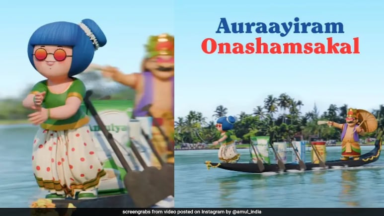 Amul Girl Performs 'Aura Farming' Dance During Boat Race In Viral Onam Ad Amul Girl Performs 'Aura Farming' Dance During Boat Race In Viral Onam Ad