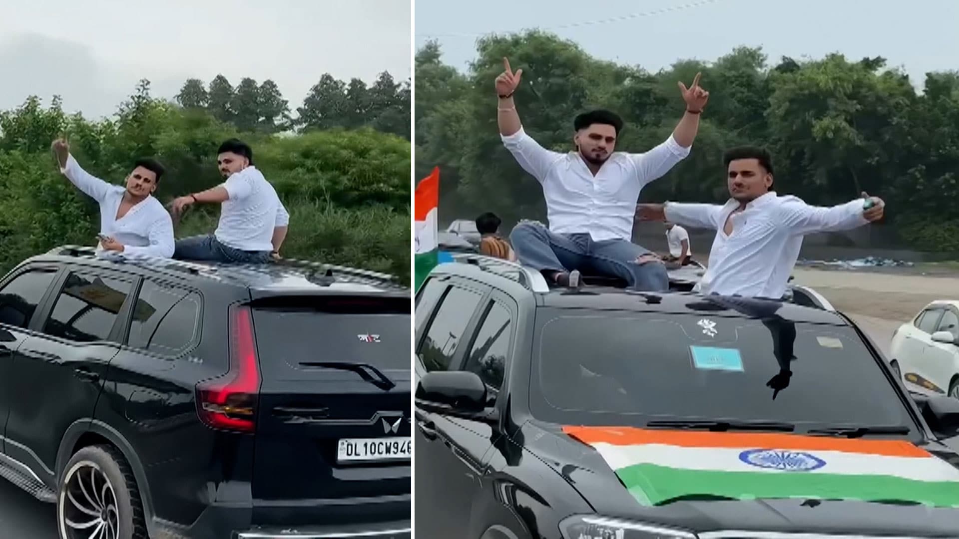 Video: Chaos On Gurugram Streets As Dozen Cars With Blaring Music Storm the Roads